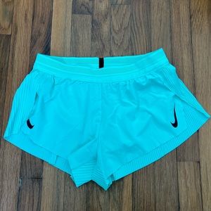 Nike Aeroswift Women's Athletic Shorts - Aqua Blue